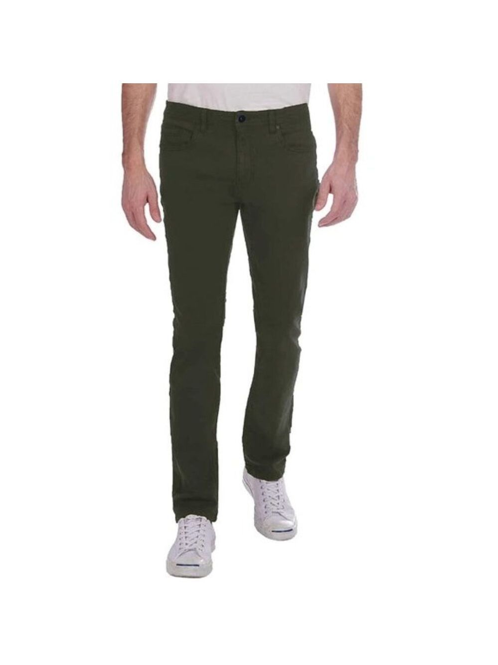 Jachs New York Men's Straight Fit Mid-Rise 5 Pocket Traveler Pant